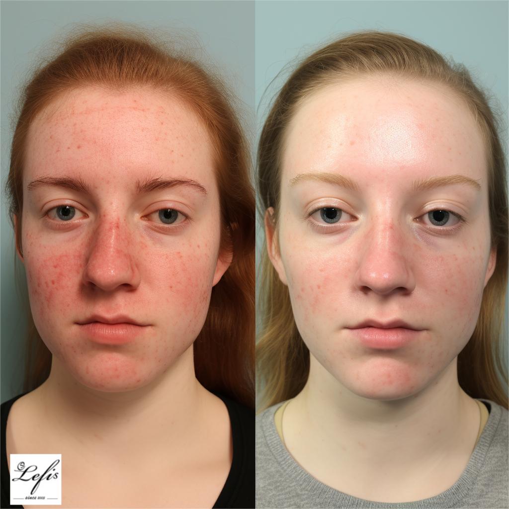 Comparison before and after IPL treatment