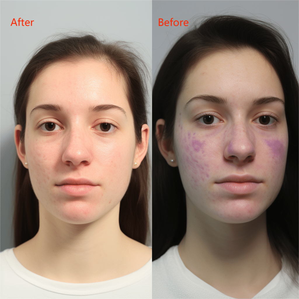 Before and after IPL treatment comparison chart